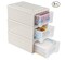 Drawer Unit Plastic, 6 Quart Stacking Plastic Storage Drawers, 3 Packs